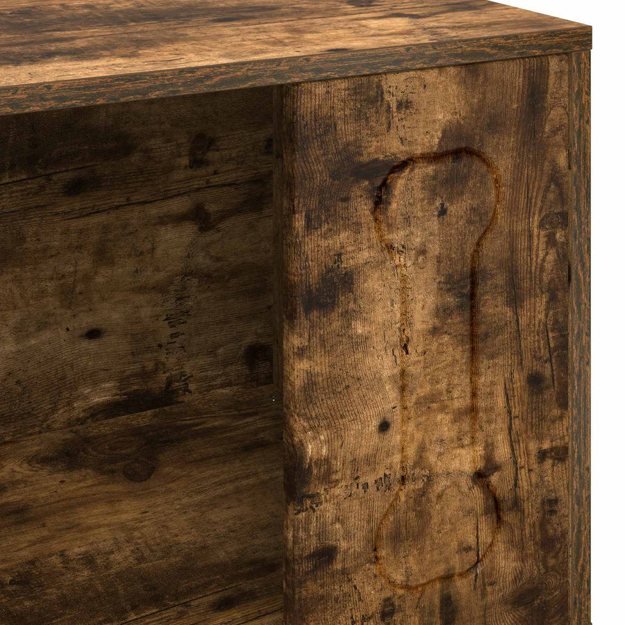 Hondenhuis 44 X 42 X 49 Cm Bewerkt Hout Gerookt eiken