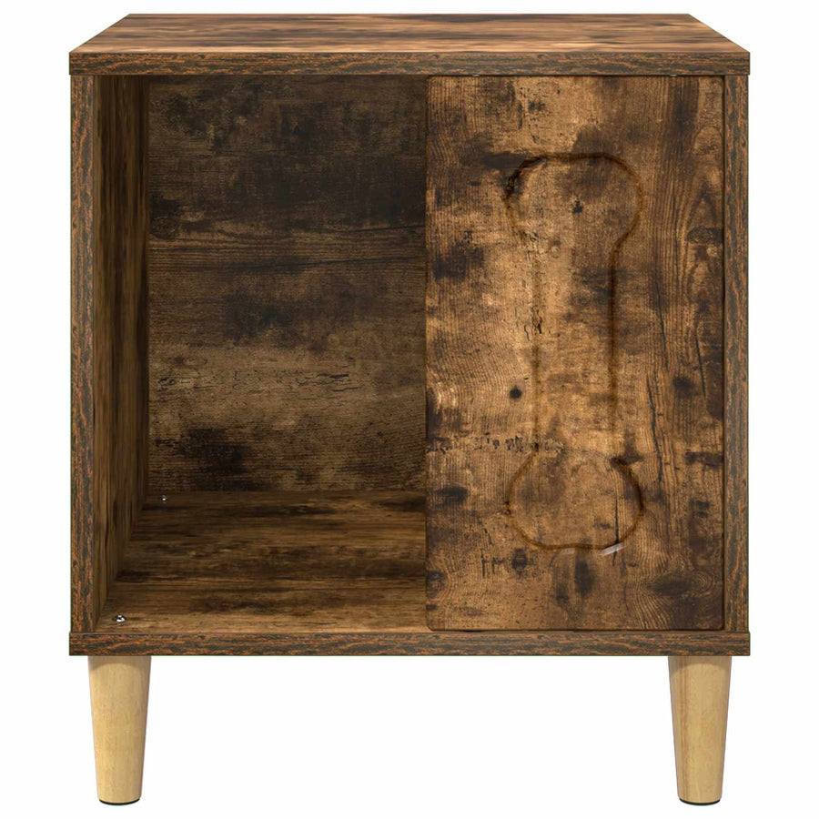 Hondenhuis 44 X 42 X 49 Cm Bewerkt Hout Gerookt eiken