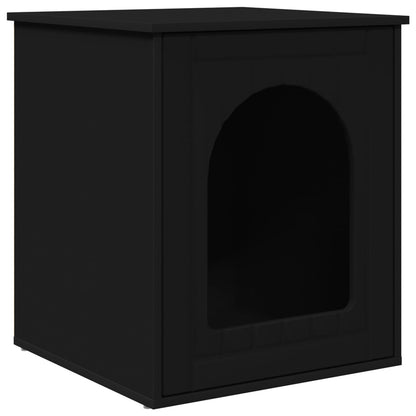 Kattenhuis Zwart 53 x 52 x 62 cm Bewerkt hout