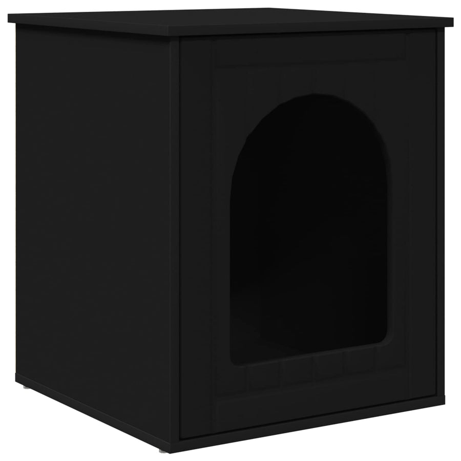 Kattenhuis Zwart 53 x 52 x 62 cm Bewerkt hout
