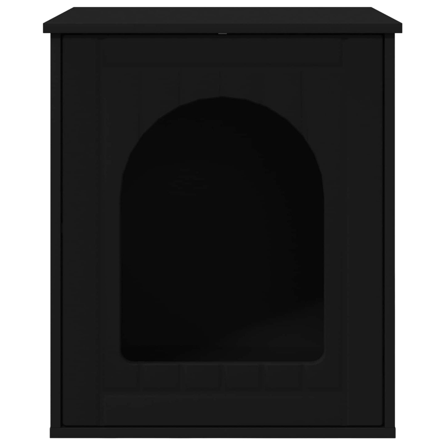 Kattenhuis Zwart 53 x 52 x 62 cm Bewerkt hout