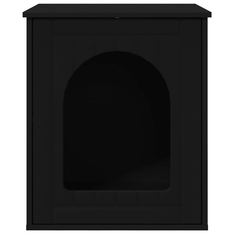 Kattenhuis Zwart 53 x 52 x 62 cm Bewerkt hout
