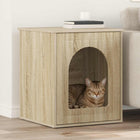 Kattenhuis 53x52x62 cm bewerkt hout Sonoma