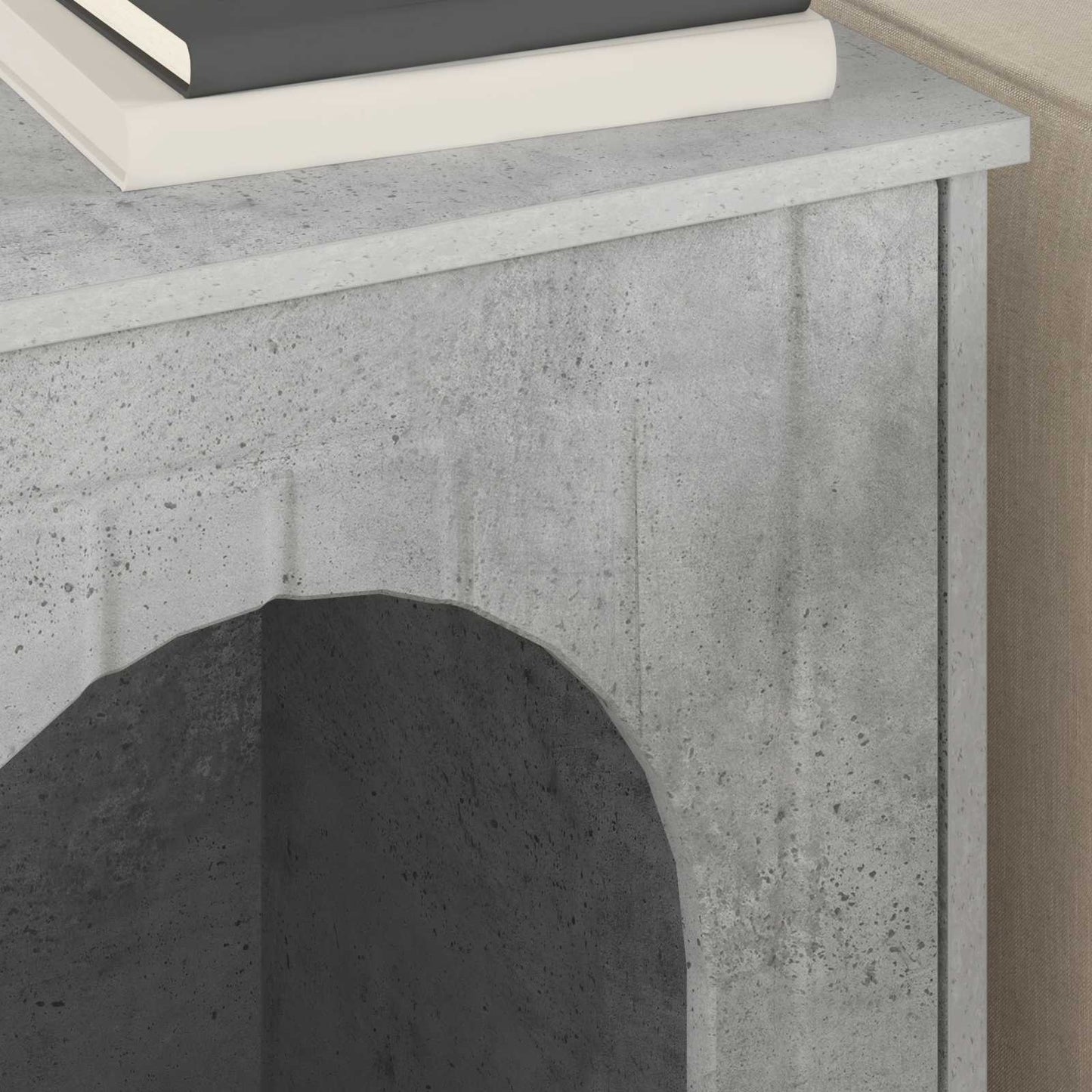 Kattenhuis Beton 53 x 52 x 62 cm Bewerkt hout