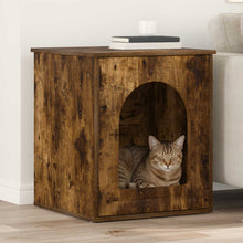 Kattenhuis Gerookt eiken 53 x 52 x 62 cm Bewerkt hout