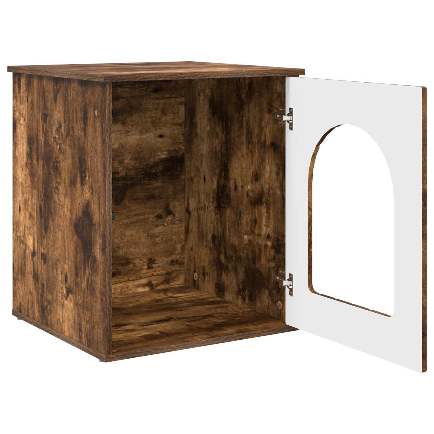 Kattenhuis Gerookt eiken 53 x 52 x 62 cm Bewerkt hout
