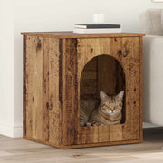 Kattenhuis 53x52x62 cm oudhout bewerkt hout