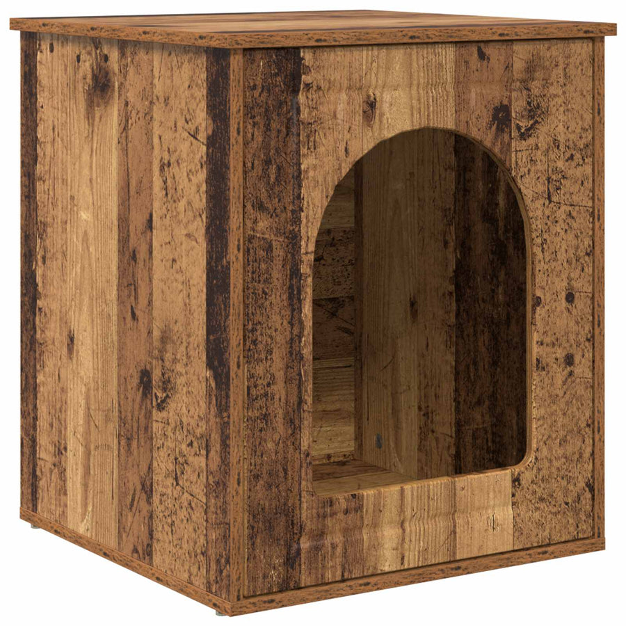 Kattenhuis Oudhout 53 x 52 x 62 cm Bewerkt hout