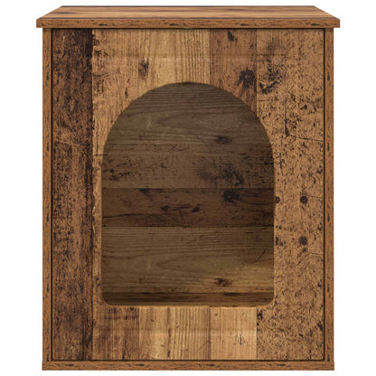 Kattenhuis Oudhout 53 x 52 x 62 cm Bewerkt hout