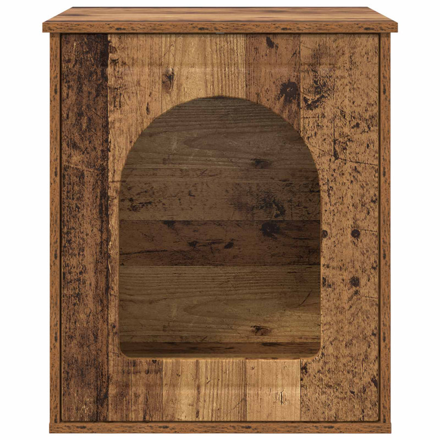 Kattenhuis Oudhout 53 x 52 x 62 cm Bewerkt hout