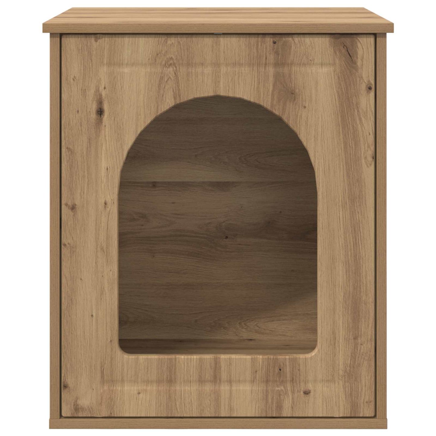 Kattenhuis Ambachtelijk eiken 53 x 52 x 62 cm Bewerkt hout