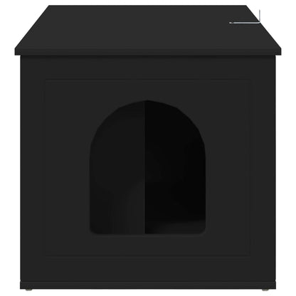 Kattenhuis Zwart 85 x 55 x 53,5 cm Bewerkt hout