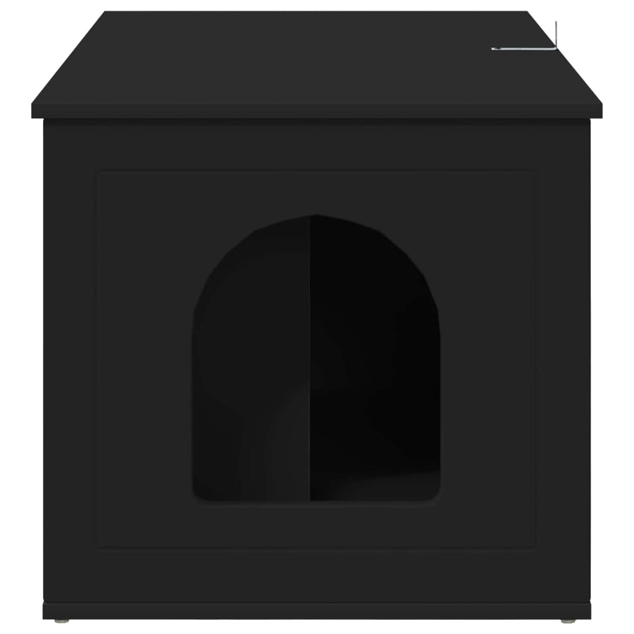Kattenhuis Zwart 85 x 55 x 53,5 cm Bewerkt hout