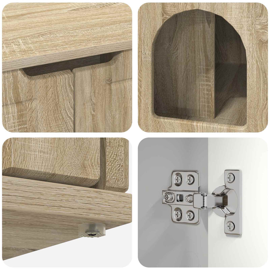 Kattenhuis Sonoma 85 x 55 x 53,5 cm Bewerkt hout