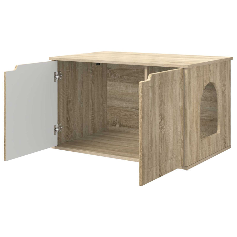 Kattenhuis Sonoma 85 x 55 x 53,5 cm Bewerkt hout