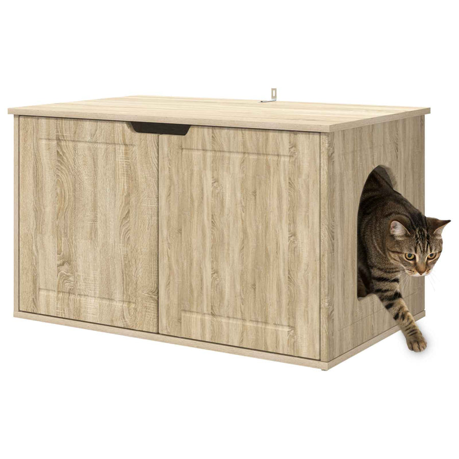 Kattenhuis Sonoma 85 x 55 x 53,5 cm Bewerkt hout