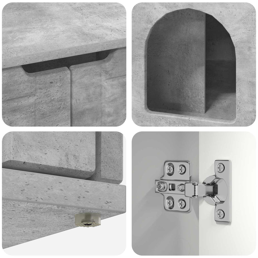 Kattenhuis Beton 85 x 55 x 53,5 cm Bewerkt hout