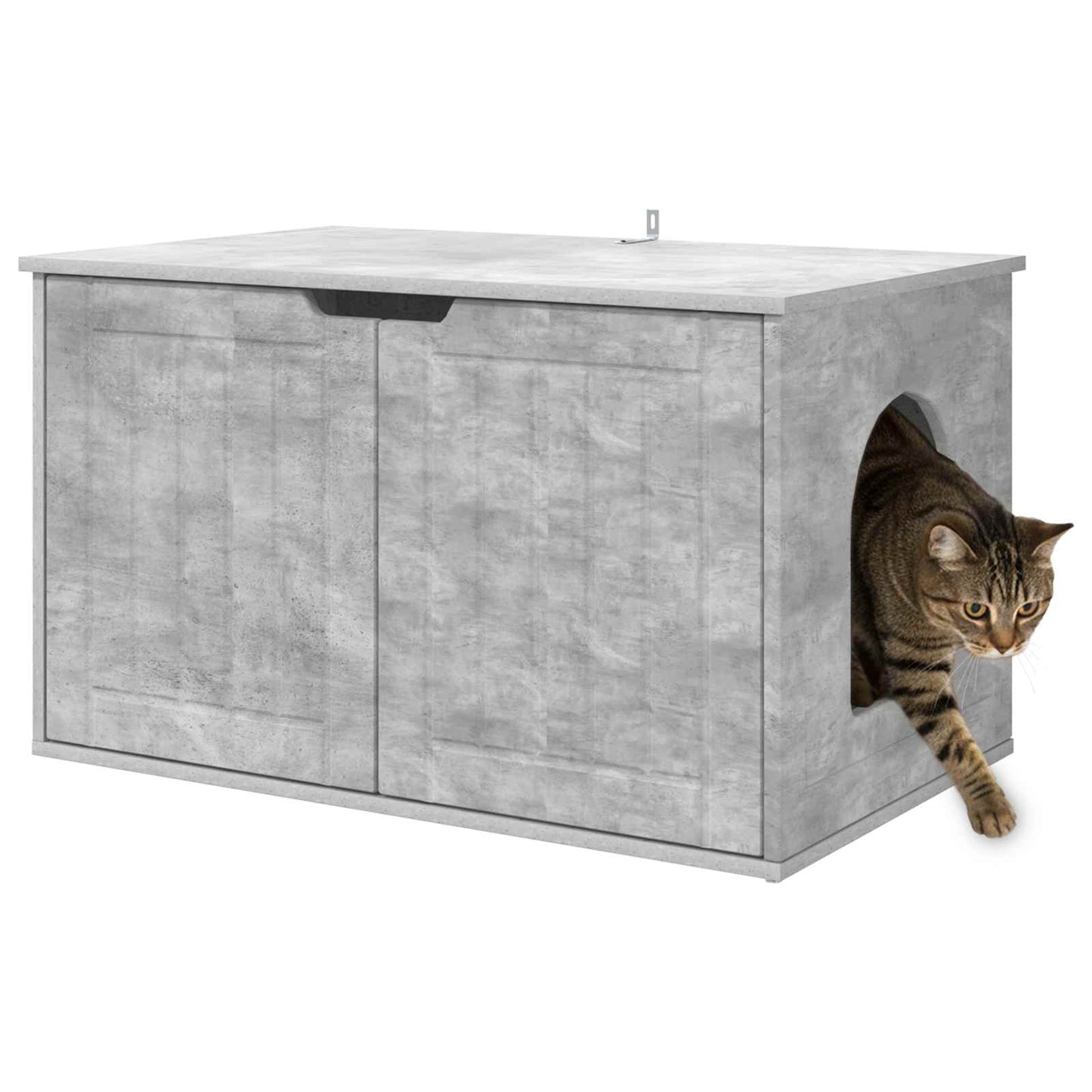 Kattenhuis Beton 85 x 55 x 53,5 cm Bewerkt hout