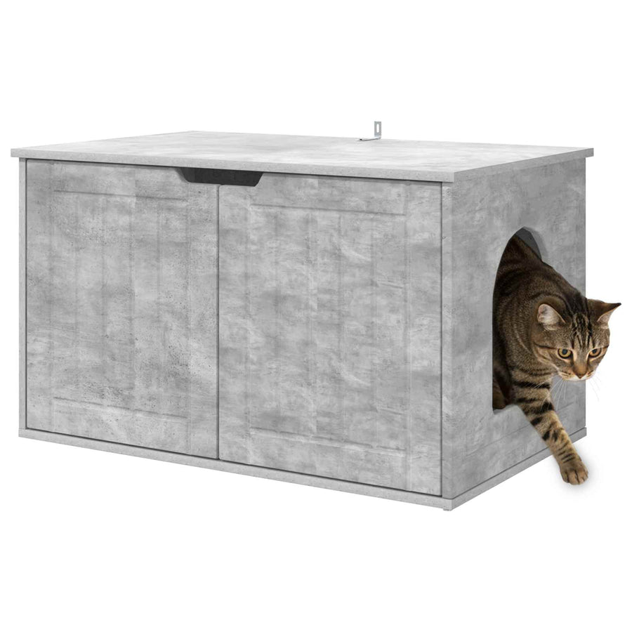 Kattenhuis Beton 85 x 55 x 53,5 cm Bewerkt hout