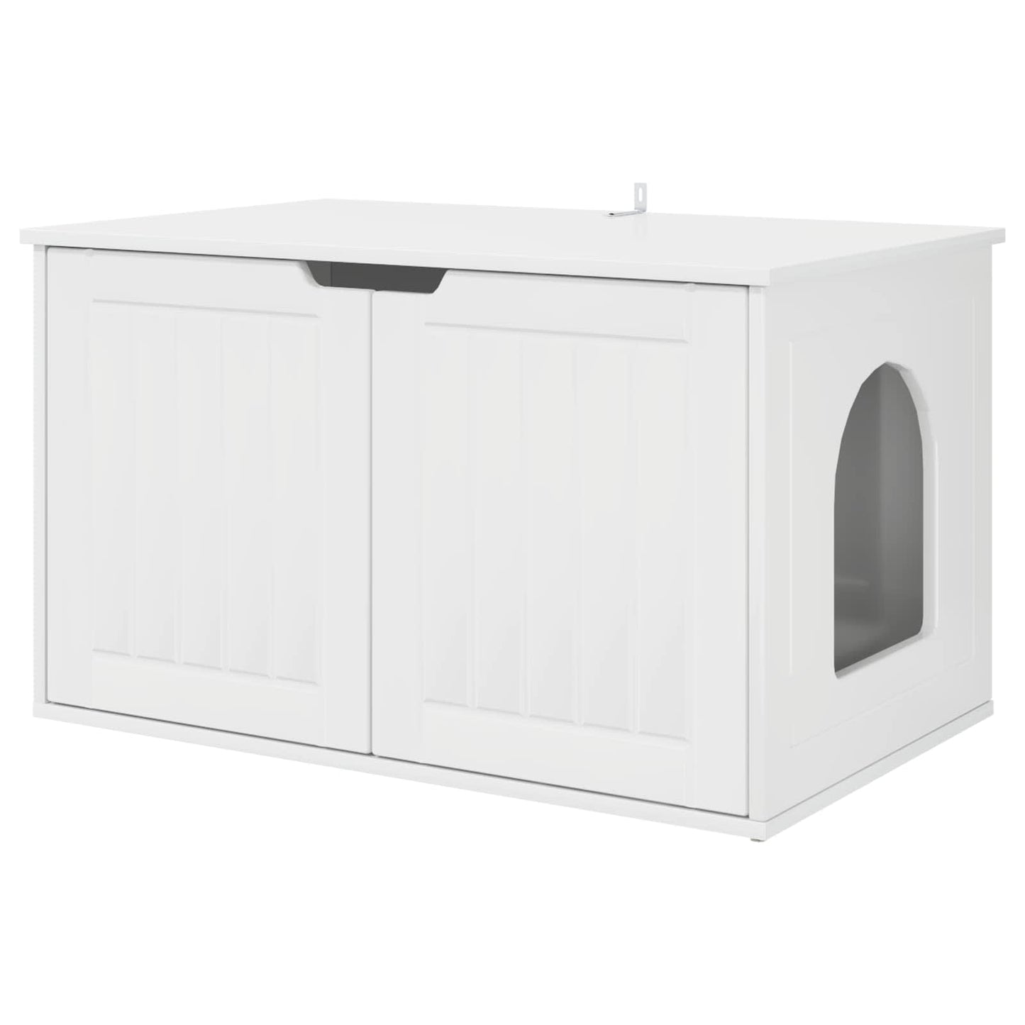 Kattenhuis Glanzend Wit 85 x 55 x 53,5 cm Bewerkt hout