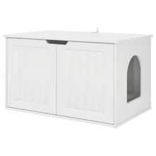 Kattenhuis Glanzend Wit 85 x 55 x 53,5 cm Bewerkt hout