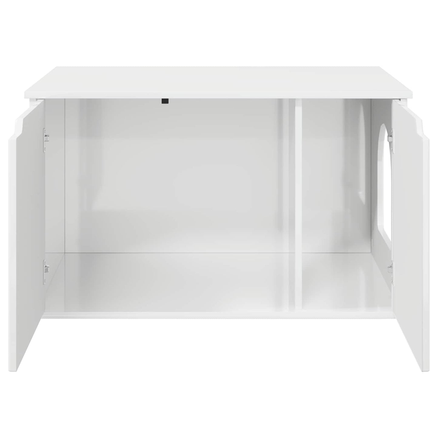 Kattenhuis Glanzend Wit 85 x 55 x 53,5 cm Bewerkt hout