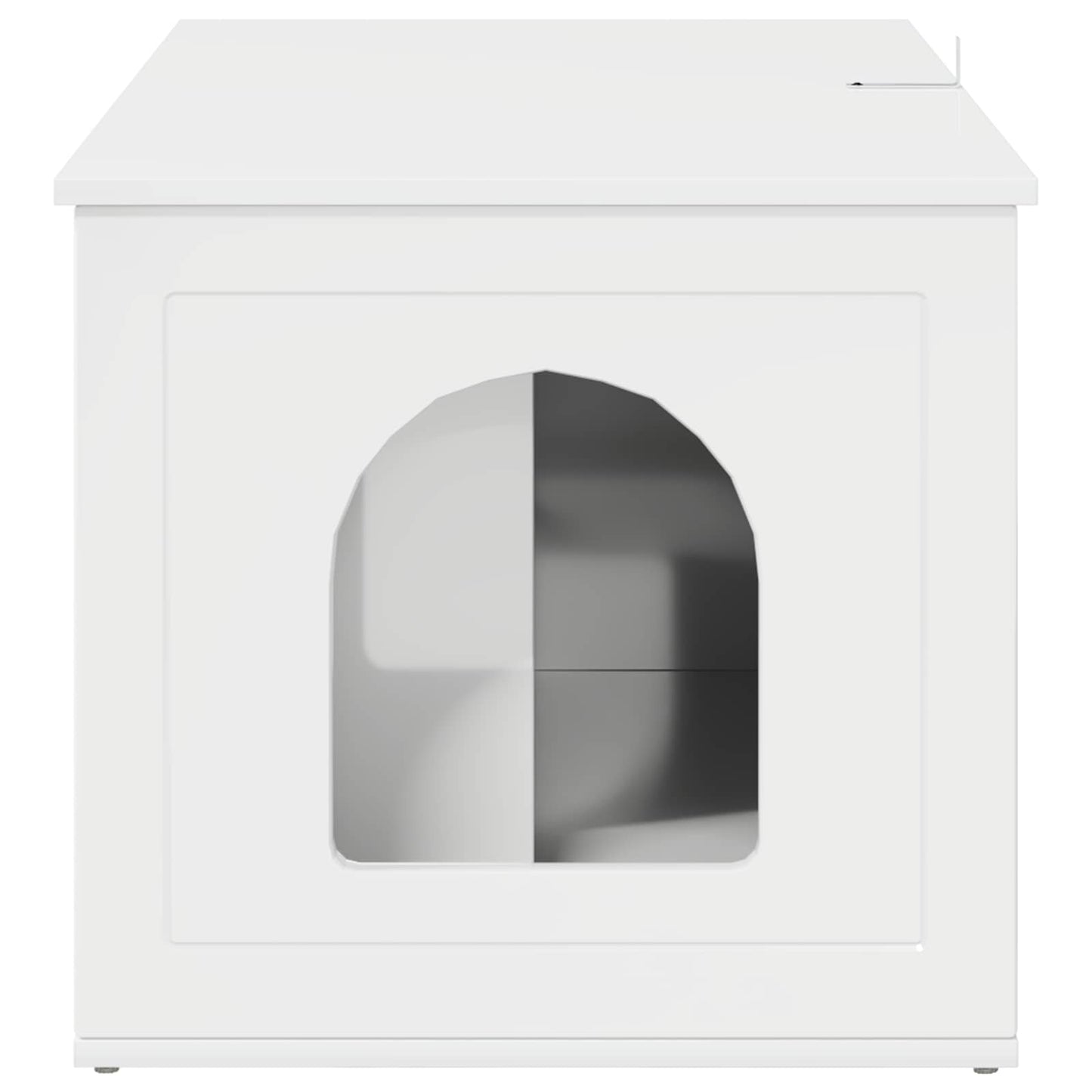 Kattenhuis Glanzend Wit 85 x 55 x 53,5 cm Bewerkt hout