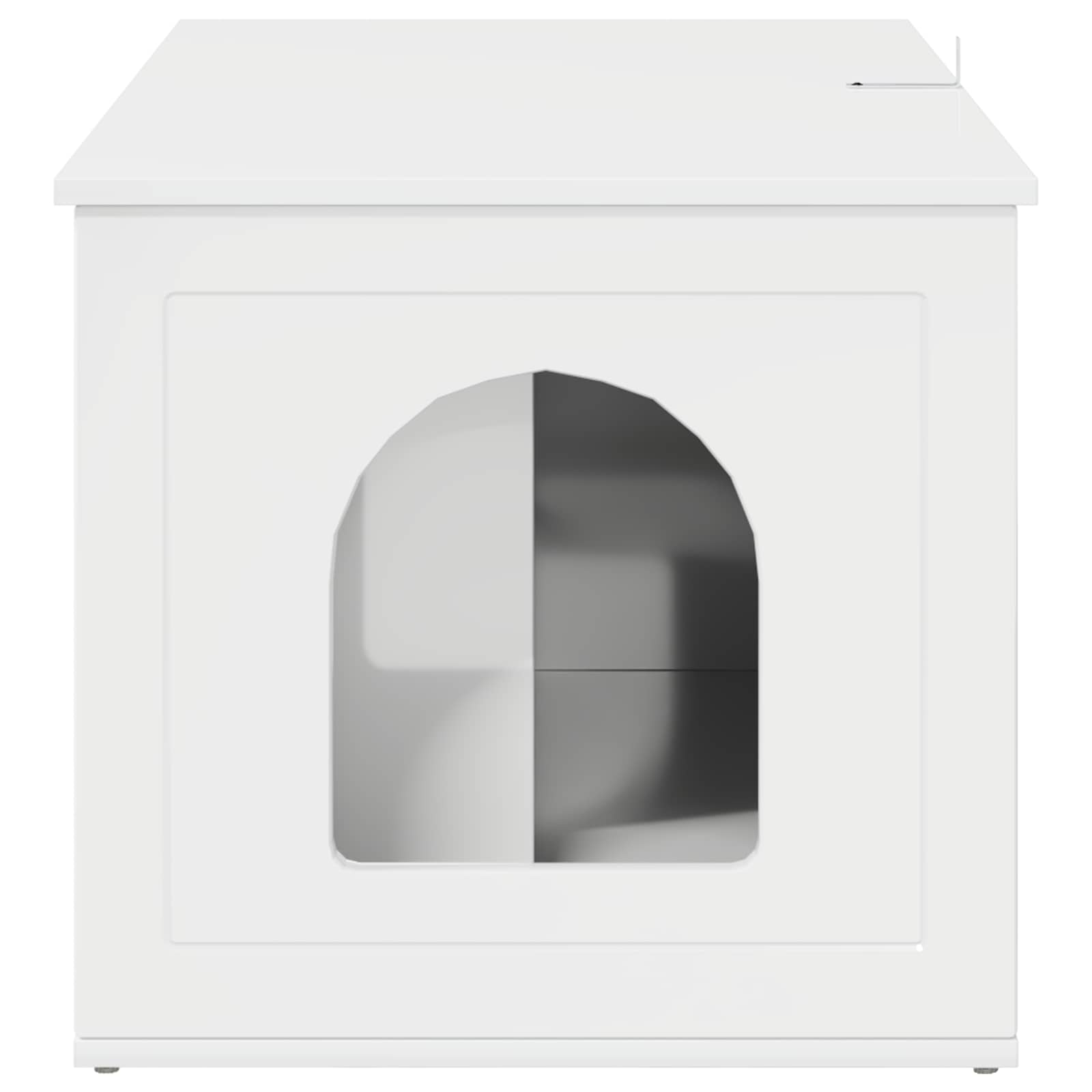 Kattenhuis Glanzend Wit 85 x 55 x 53,5 cm Bewerkt hout