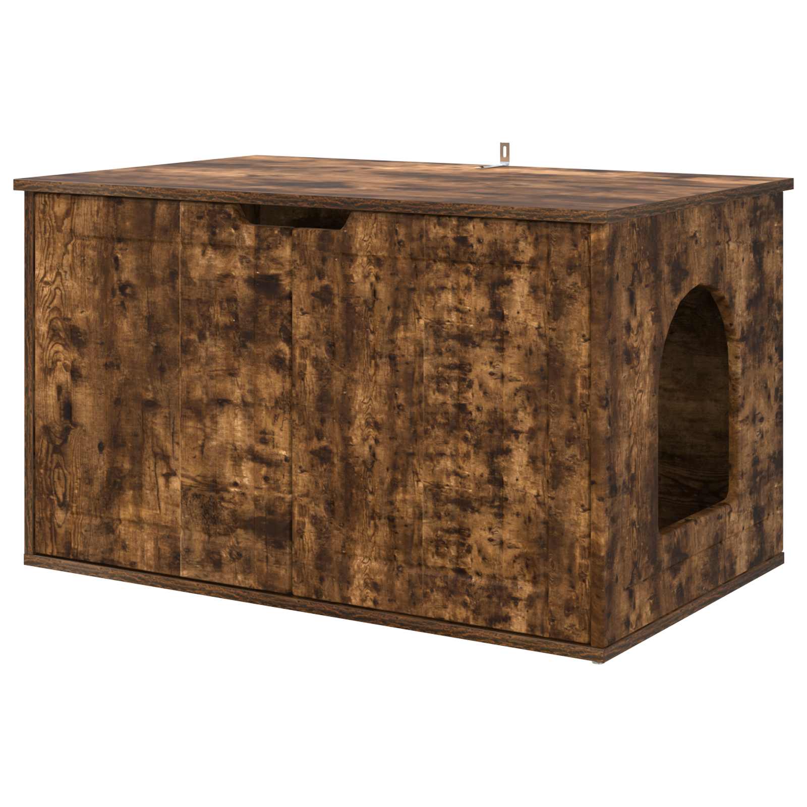 Kattenhuis Gerookt eiken 85 x 55 x 53,5 cm Bewerkt hout