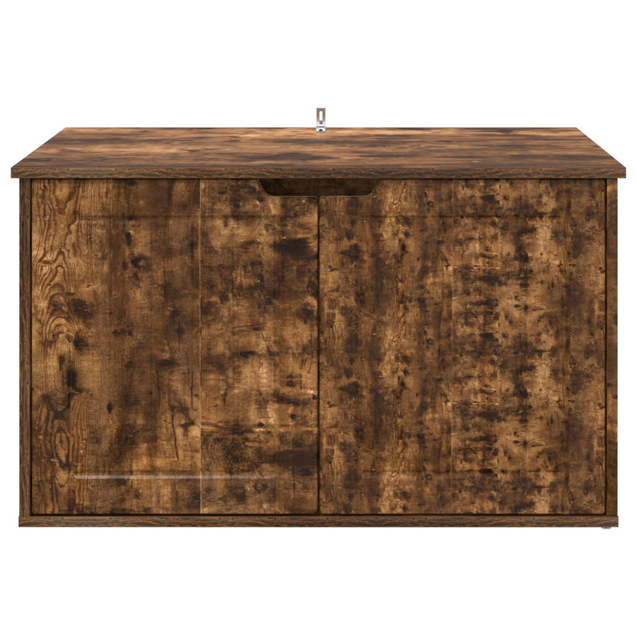 Kattenhuis Gerookt eiken 85 x 55 x 53,5 cm Bewerkt hout
