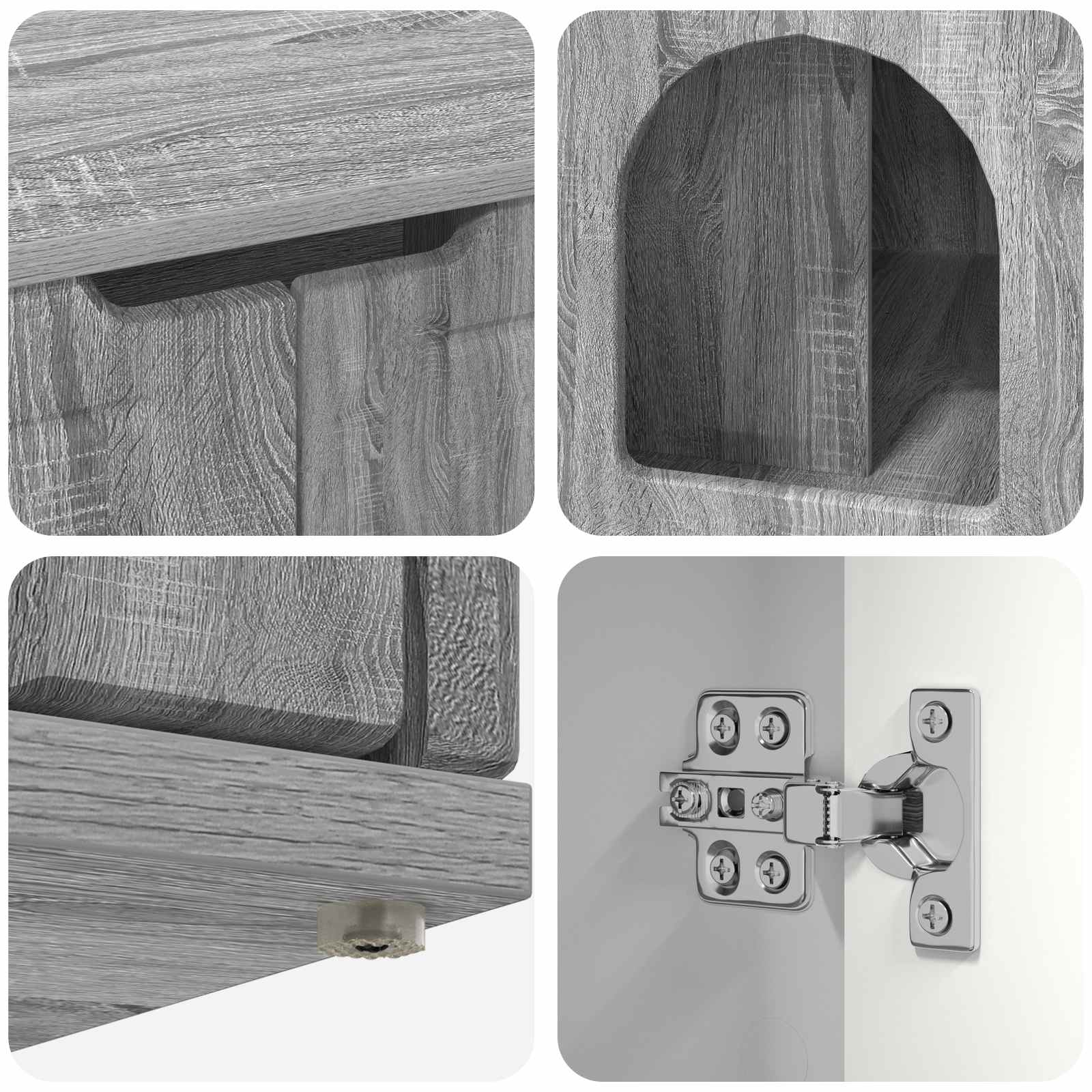 Kattenhuis Grijs Sonoma 85 x 55 x 53,5 cm Bewerkt hout
