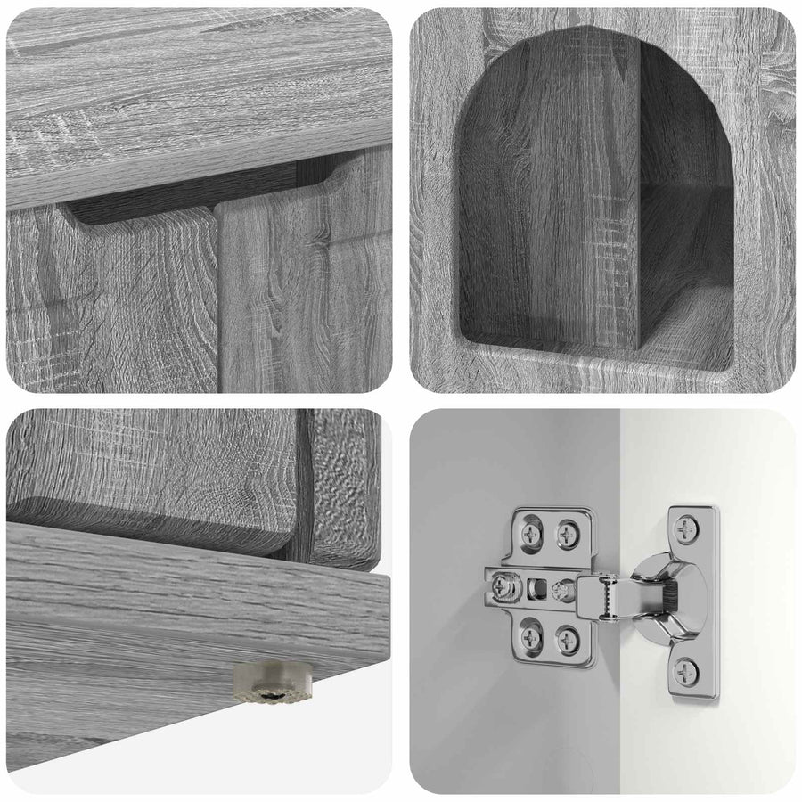 Kattenhuis Grijs Sonoma 85 x 55 x 53,5 cm Bewerkt hout