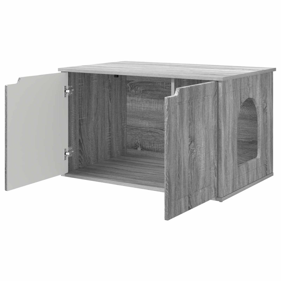 Kattenhuis Grijs Sonoma 85 x 55 x 53,5 cm Bewerkt hout