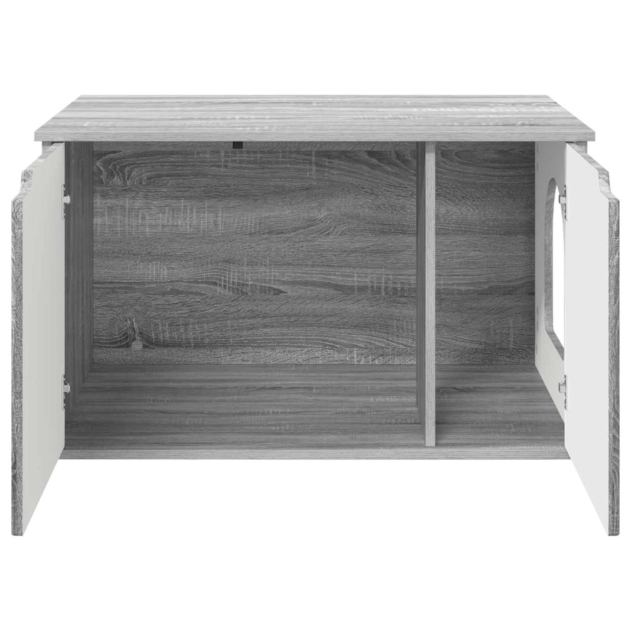 Kattenhuis Grijs Sonoma 85 x 55 x 53,5 cm Bewerkt hout
