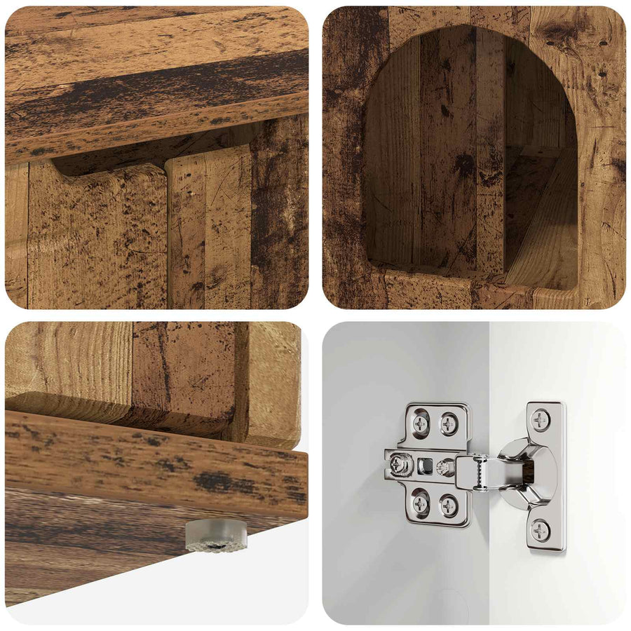Kattenhuis Oudhout 85 x 55 x 53,5 cm Bewerkt hout
