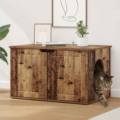 Kattenhuis Oudhout 85 x 55 x 53,5 cm Bewerkt hout