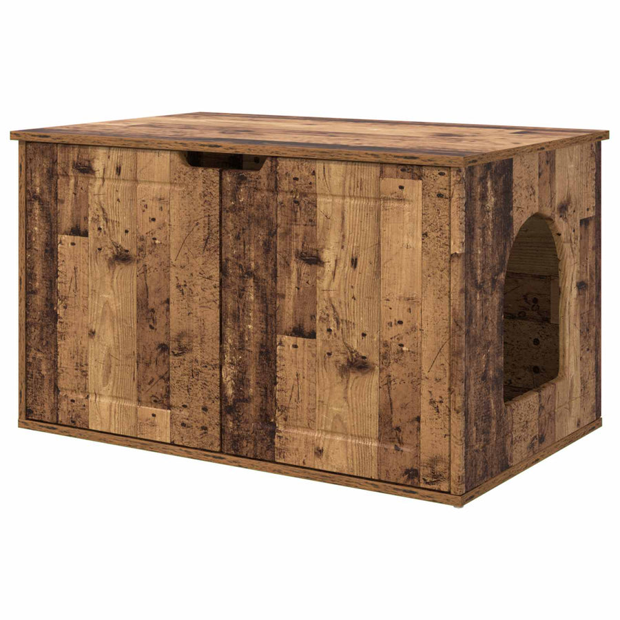 Kattenhuis Oudhout 85 x 55 x 53,5 cm Bewerkt hout