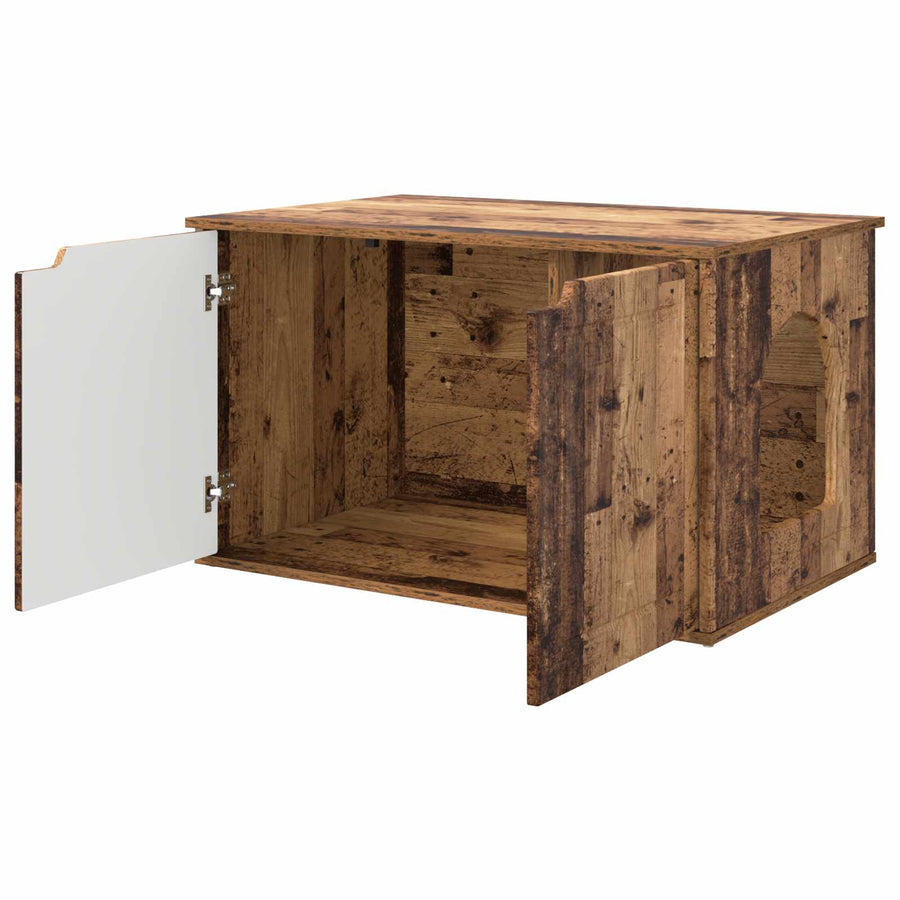 Kattenhuis Oudhout 85 x 55 x 53,5 cm Bewerkt hout