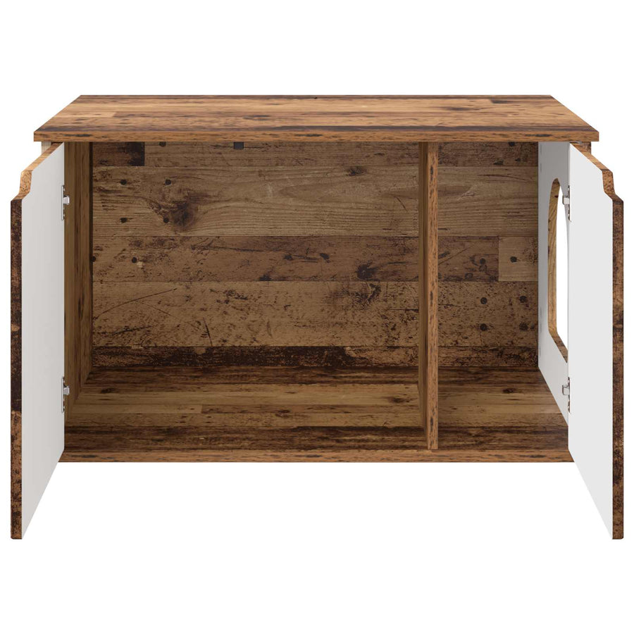 Kattenhuis Oudhout 85 x 55 x 53,5 cm Bewerkt hout