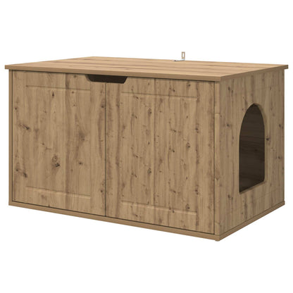 Kattenhuis Ambachtelijk eiken 85 x 55 x 53,5 cm Bewerkt hout