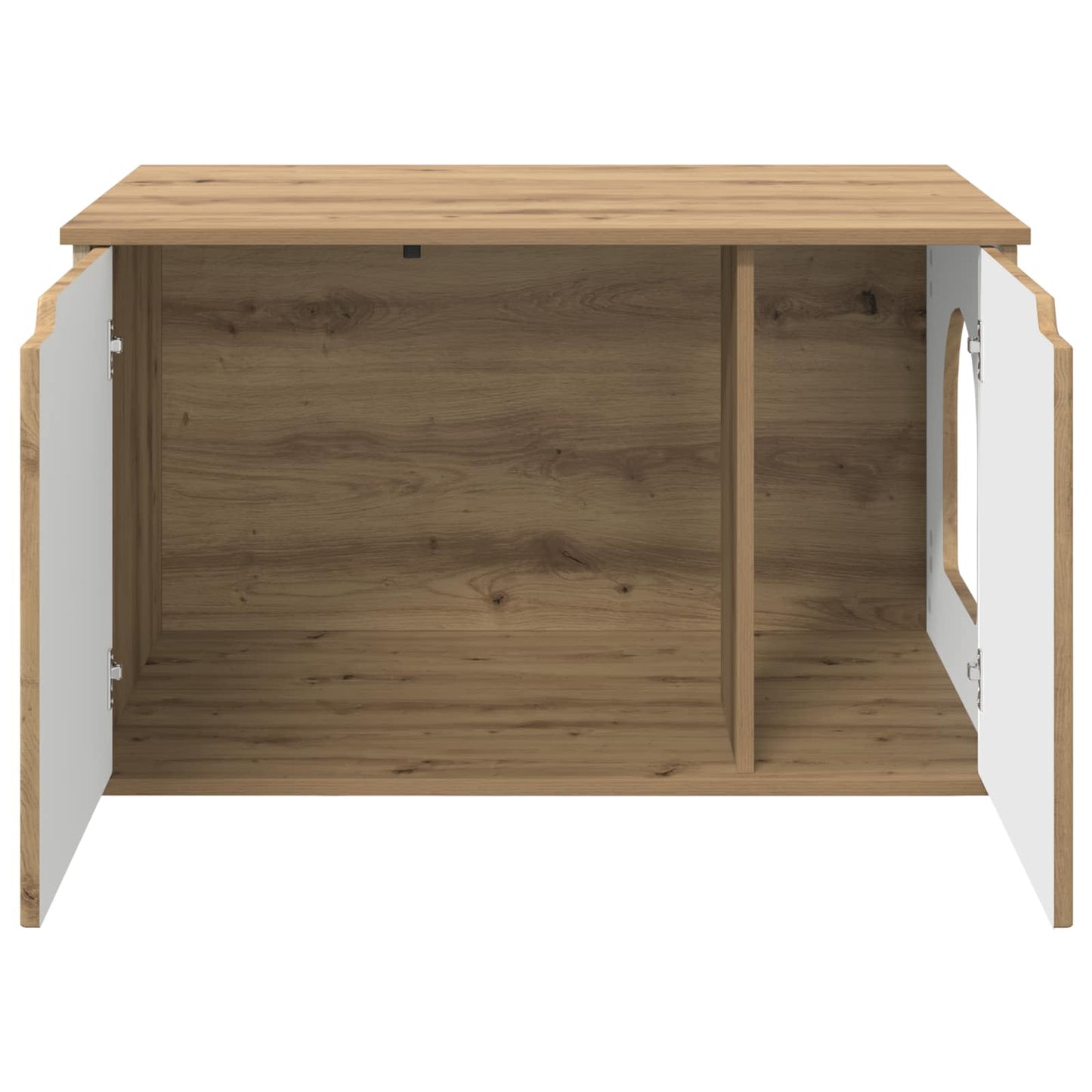 Kattenhuis Ambachtelijk eiken 85 x 55 x 53,5 cm Bewerkt hout