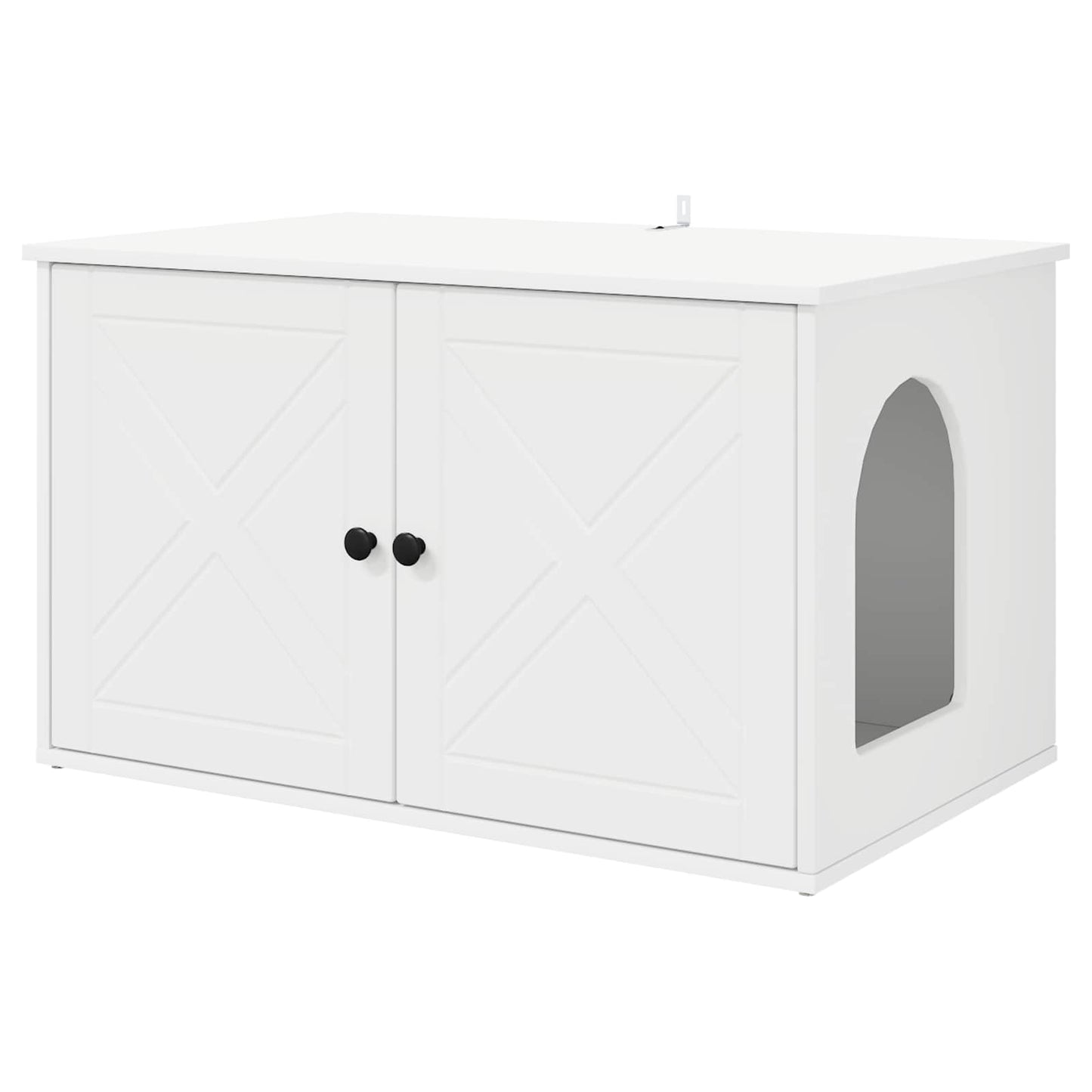 Kattenhuis Wit 85 x 55 x 50,5 cm Bewerkt hout