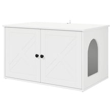 Kattenhuis Wit 85 x 55 x 50,5 cm Bewerkt hout