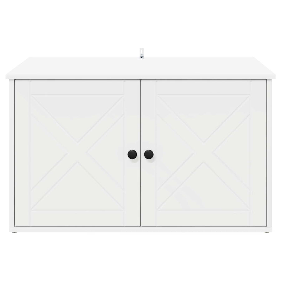 Kattenhuis Wit 85 x 55 x 50,5 cm Bewerkt hout