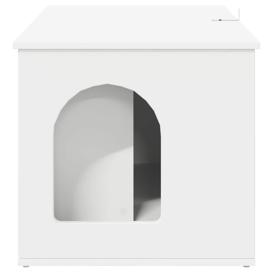 Kattenhuis Wit 85 x 55 x 50,5 cm Bewerkt hout