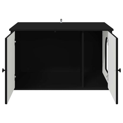 Kattenhuis Zwart 85 x 55 x 50,5 cm Bewerkt hout