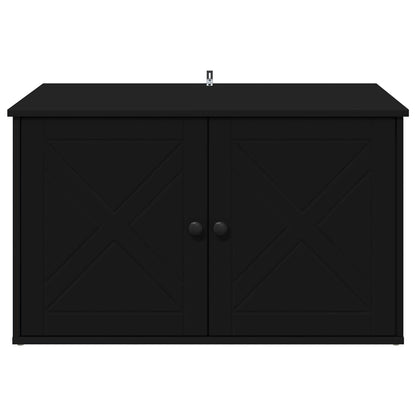 Kattenhuis Zwart 85 x 55 x 50,5 cm Bewerkt hout