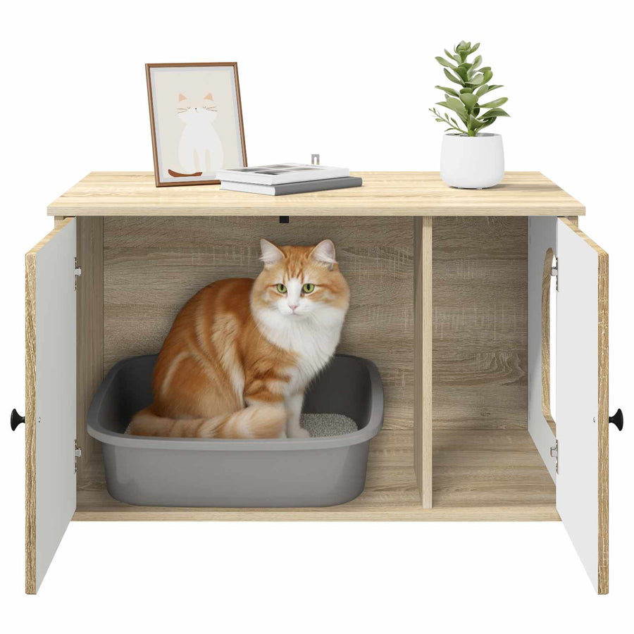 Kattenhuis Sonoma 85 x 55 x 50,5 cm Bewerkt hout