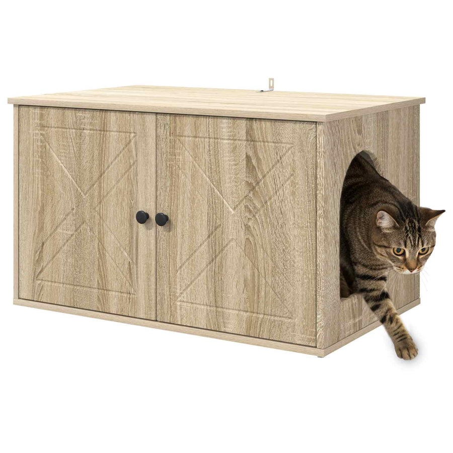 Kattenhuis Sonoma 85 x 55 x 50,5 cm Bewerkt hout