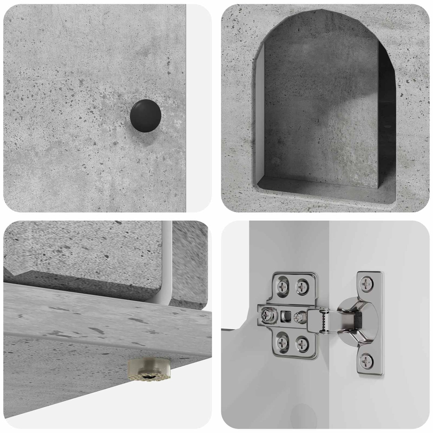 Kattenhuis Beton 85 x 55 x 50 cm Bewerkt hout